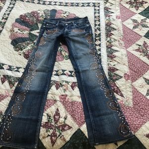 7 for all mankind jeans made in🇺🇸 with Swarovski crystals